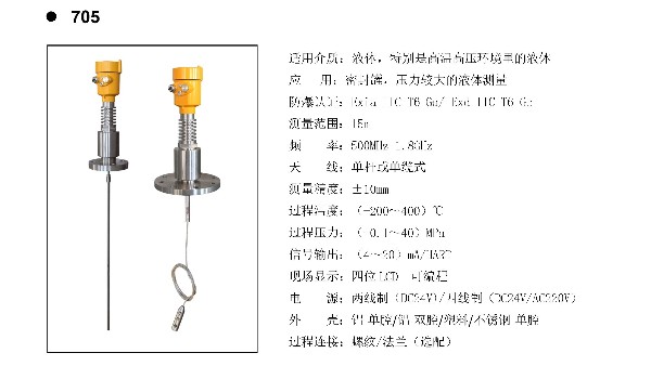 導(dǎo)波雷達(dá)物位計(jì)HBRD-705選型說(shuō)明書(shū) 導(dǎo)波雷達(dá)物位計(jì)HBRD-705選型說(shuō)明書(shū)